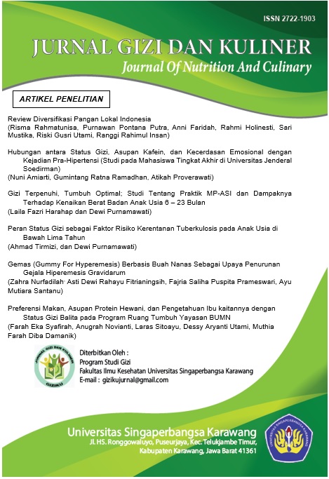 					View Vol. 6 No. 1 (2025): The Journal of Nutrition and Culinary
				