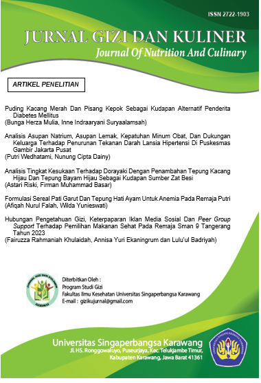 					View Vol. 5 No. 2 (2024): The Journal of Nutrition and Culinary
				