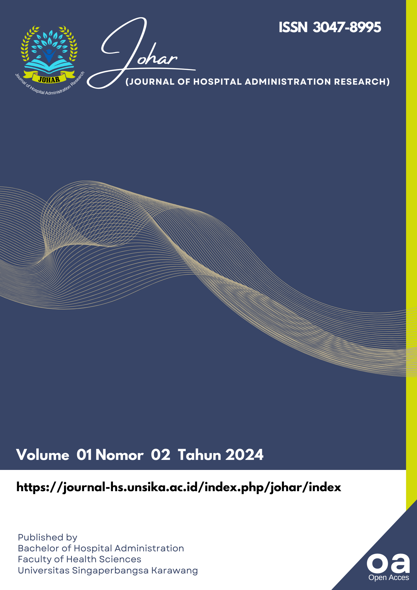 					View Vol. 1 No. 02 (2024): Journal of Hospital Administration Research (JOHAR) Edisi November 2024
				
